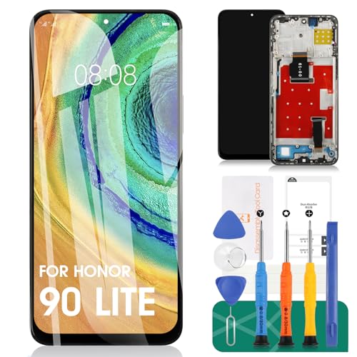 SRJTEK For Huawei Honor 90 Lite LCD Screen Replacement For Huawei Honor 90 Lite LCD Display Touch Digitizer Assembly Repair Kits (Black,With Frame) - Image 1