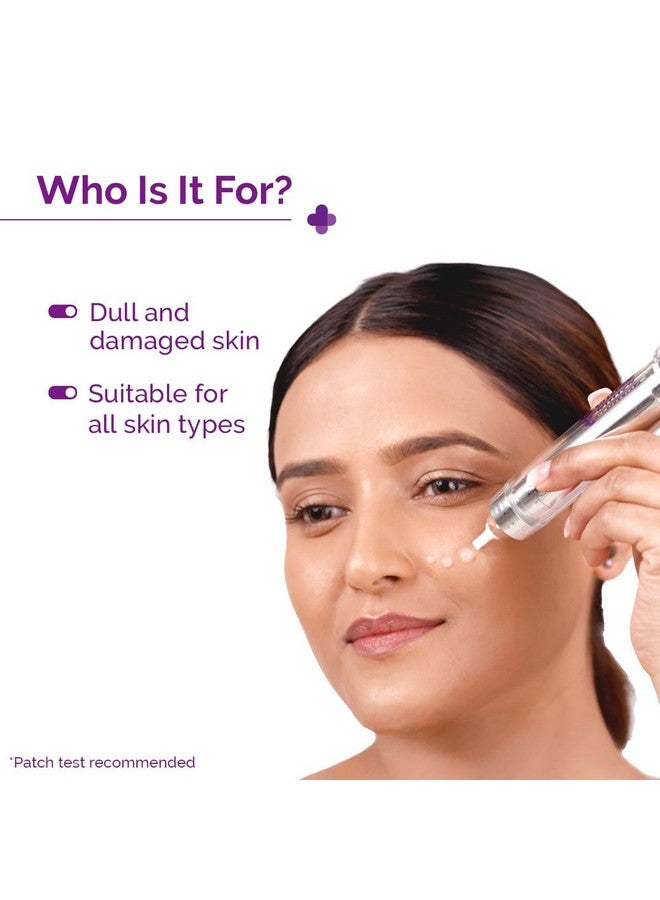 The Derma Co 50000 PPM Vitamin C Microneedle Face Serum Shot | 5x Higher Penetration | For Dull Skin | Boost Collagen & Makes Skin Glow | For Brightening & Radiant Skin | Non Sticky | Glutathione, Panthenol & Hyaluronic - 10g - Image 4