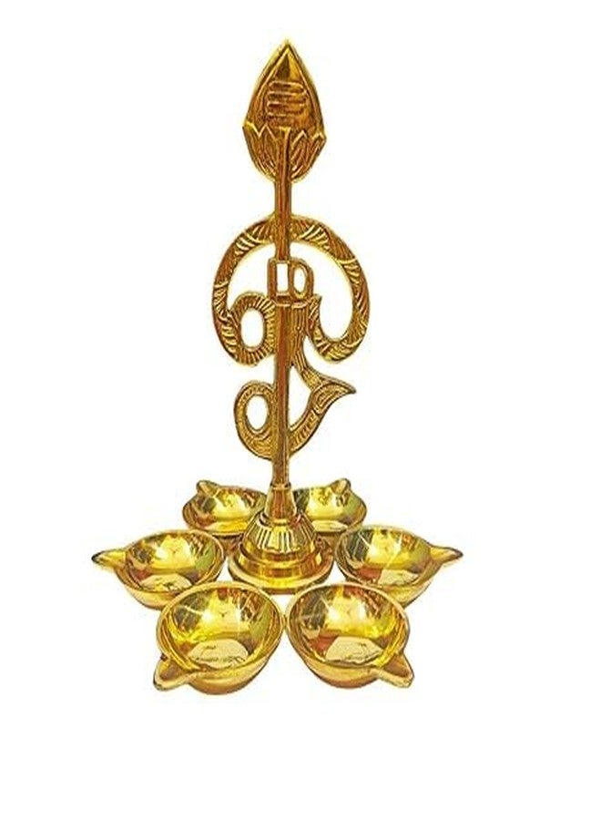 Soul Spark Technologies Arumuga Om Vel Vilakku – 6 Inch Brass Murugan Vel Lamp for Pooja | Om Vilakku Murugan Vel with Plate | Vel Vilakku Murugan 6 Mugam | Om Deepam Vilaku for Home Temple & Sasti Pooja - Image 5