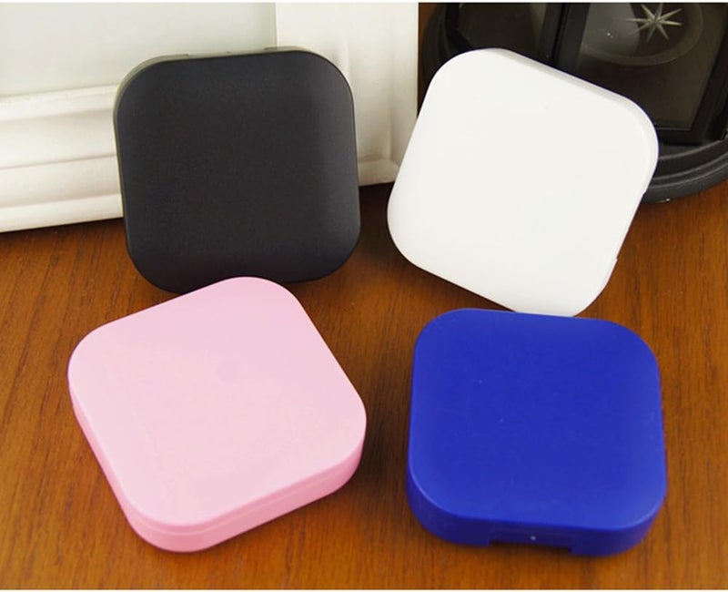Ahier AHIER Portable Contact Lens Case Travel Kit Mirror bottle  tweezers Container Holder 4 pack  - Image 2