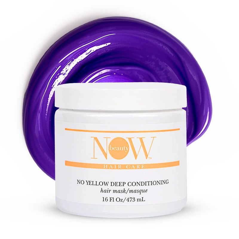 NOW BEAUTY Deep Conditioning Purple Mask - For Dry, Damaged & Blonde Hair - Regenerating, Vegan, Color Safe, Sulfate-Free - For All Genders - 16 oz - Image 1