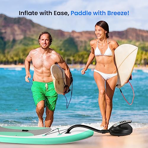SereneLife Inflatable Paddle Board Pump Compressor - 16PSI High Pressure SUP Inflator - 12V DC Car Connector - Electric Air Pump for Paddle Boards, Boats, Rafts, Pool Toys, Water Sports - Image 2