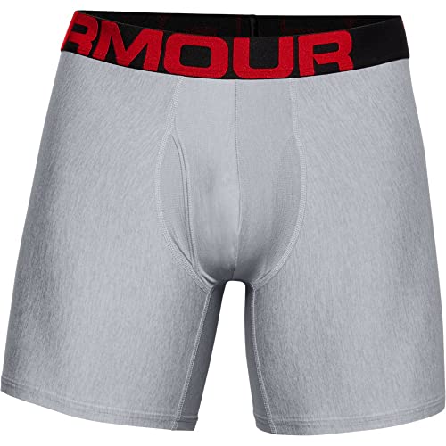 Under Armour mens Tech 6-inch Boxerjock 2-Pack, Mod Gray Light Heather (011)/Jet Gray Light Heather, 5X-Large - Image 3