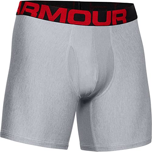 Under Armour mens Tech 6-inch Boxerjock 2-Pack, Mod Gray Light Heather (011)/Jet Gray Light Heather, 5X-Large - Image 5