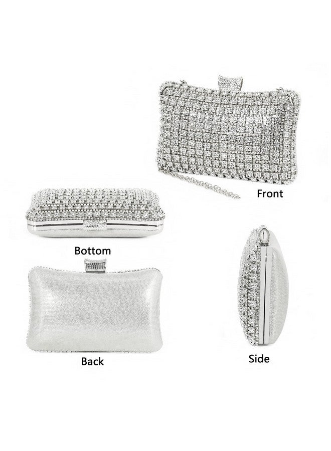 Naimo Womens Sparkly Rhinestone Clutch Purse Bling Crystal Evening Bag Handbag For Wedding Party Prom Bride - Image 3