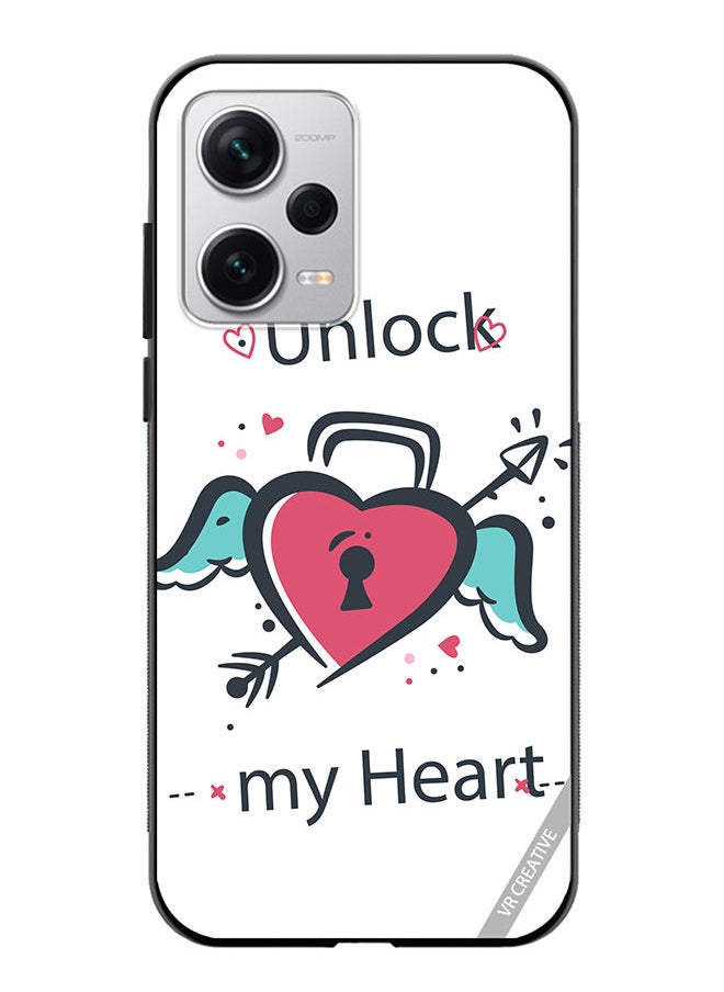 VR CREATIVE Protective Case Cover For Xiaomi Redmi Note 12 Pro Plus Unlock My Heart Design Multicolour  - Image 1