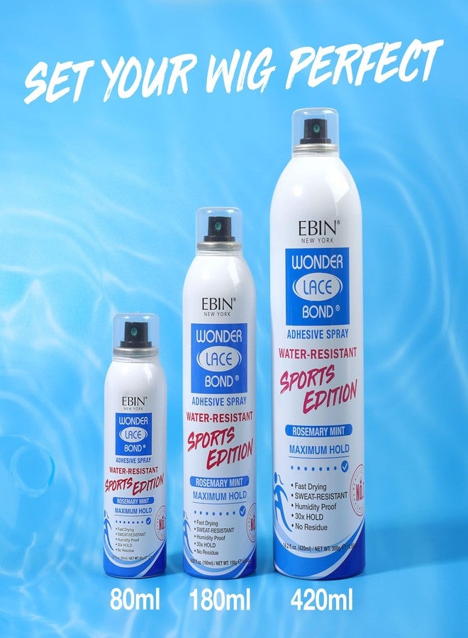 EBIN NEW YORK Wonder Lace Bond Adhesive Spray 6.08 Fl Oz Sports Edition – Strong Hold – Water-Resistant Wig Glue Spray for Front Lace Wig Application – Designed for Active Lifestyles and Daily Wear - Image 5