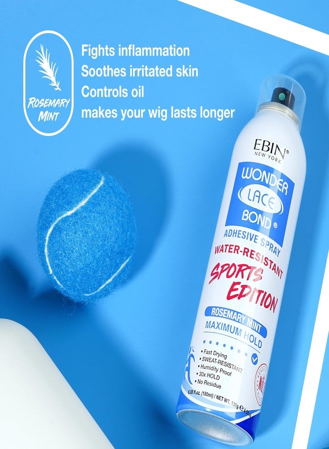 EBIN NEW YORK Wonder Lace Bond Adhesive Spray 6.08 Fl Oz Sports Edition – Strong Hold – Water-Resistant Wig Glue Spray for Front Lace Wig Application – Designed for Active Lifestyles and Daily Wear - Image 2