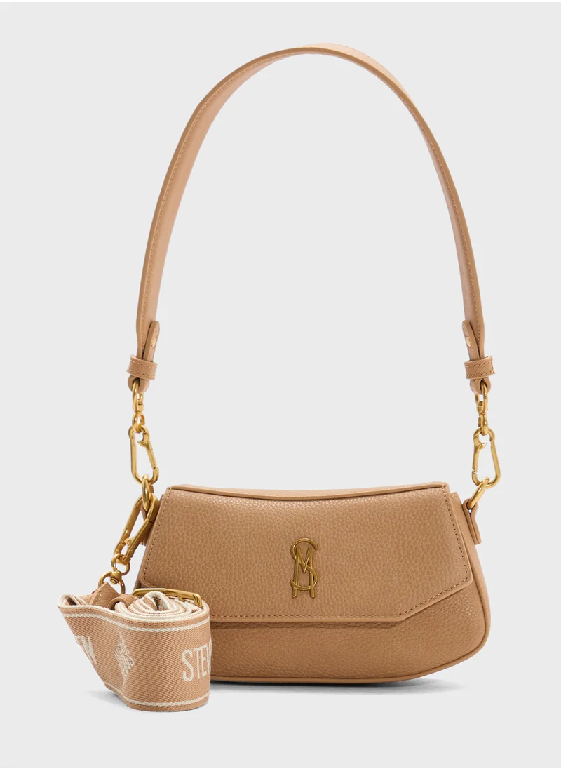 STEVE MADDEN Btaiga Logo Detail Flapover Crossbody Bag