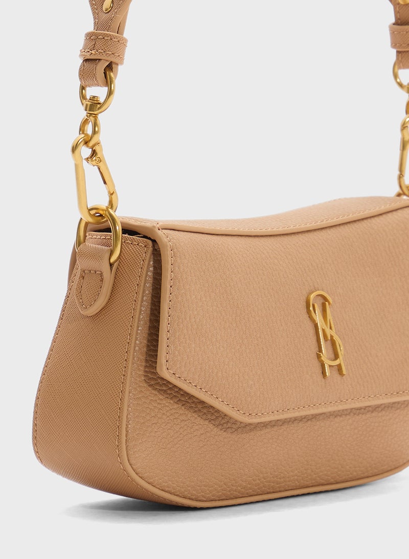 STEVE MADDEN Btaiga Logo Detail Flapover Crossbody Bag  - Image 4