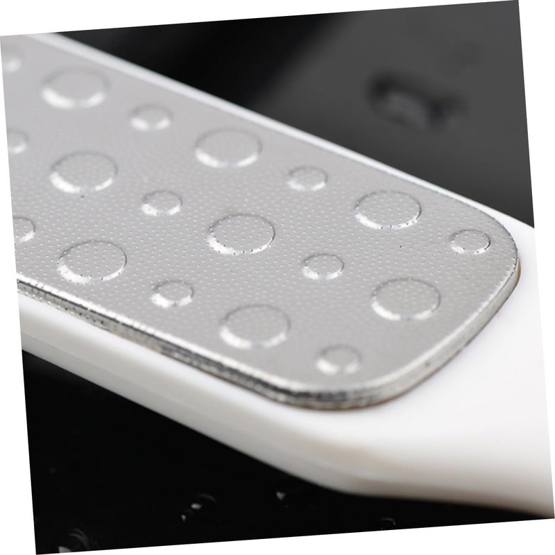 2 Pcs Double-Sided Stainless Steel Foot Callus Remover with Ergonomic Handle for Safe Dead Skin Exfoliation and Hard Skin Removal Heels and Feet White - Image 5
