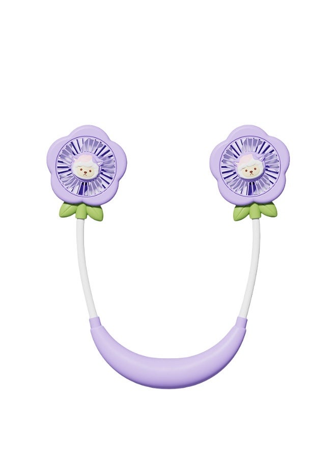 Nariele New USB Two speed Speed Control Soft Cute Cartoon Neck Hanging Small Fan
