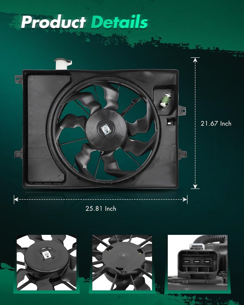 SCITOO Radiator Cooling Fan for Hyundai and Kia Models - Image 2
