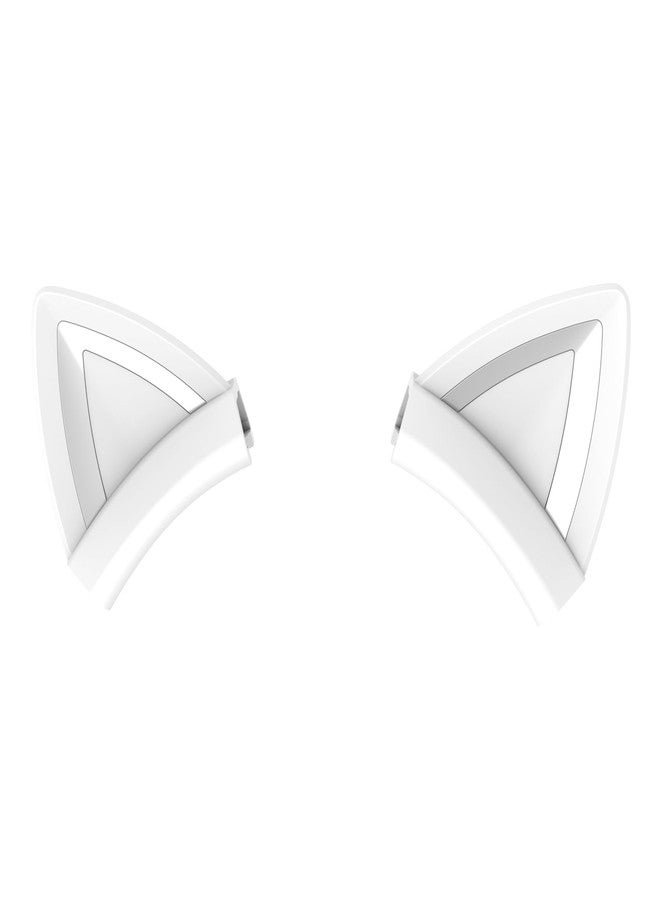 ONITOON White Cat Ears for Headphone, Silicone Cute Kitty Ears Attachment, Lovely Detachable Accessories Fit for Gaming Headset, Lightweight & Durable - Image 1