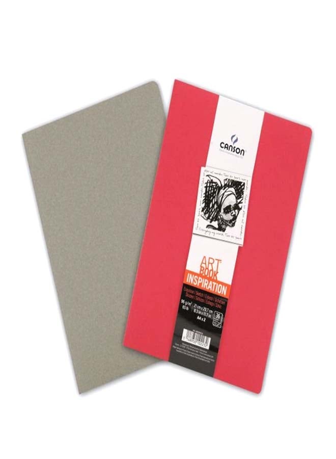 Canson ART BOOK Inspiration-Red+Grey-A4-96g-36paper