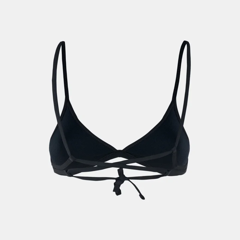 Nike Women's Swim HydraStrong Solid Tie Back Bikini Top