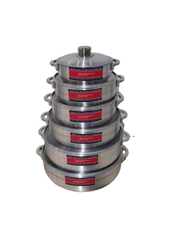 6-piece aluminum cookware set with heavy handle  - Image 5