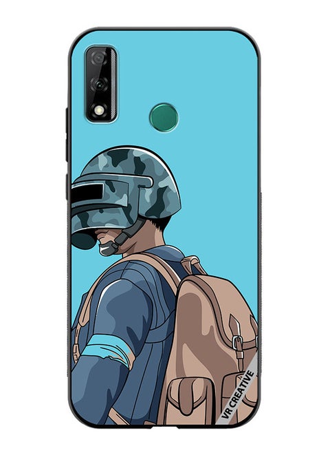 Protective Case Cover For Huawei Y8s Helmet And In Military Uniform Design Multicolour