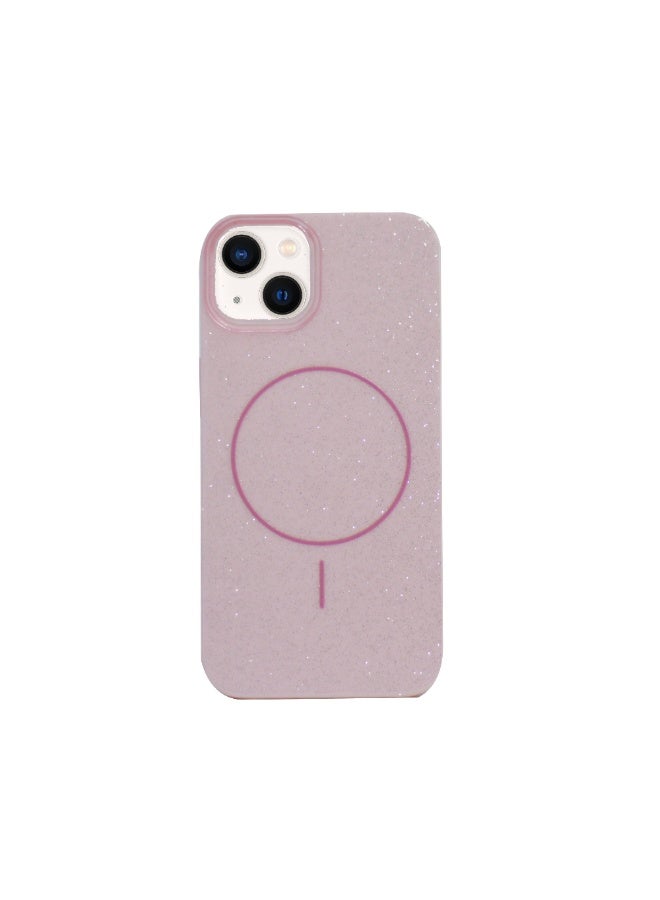 Compatible with Iphone 13 / 14 Crystal Simple Back Case Compatible with Magsafe For - (Pink)