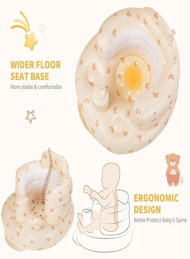 bosig®Baby Inflatable Seat for Infant Support Seat Summer Toddler Babies 3 Months Chair for Sitting Up, Baby Shower Chair Floor Seater Gifts with Chair Seat Cute Sofa Learn Stool Training Seat - Image 2
