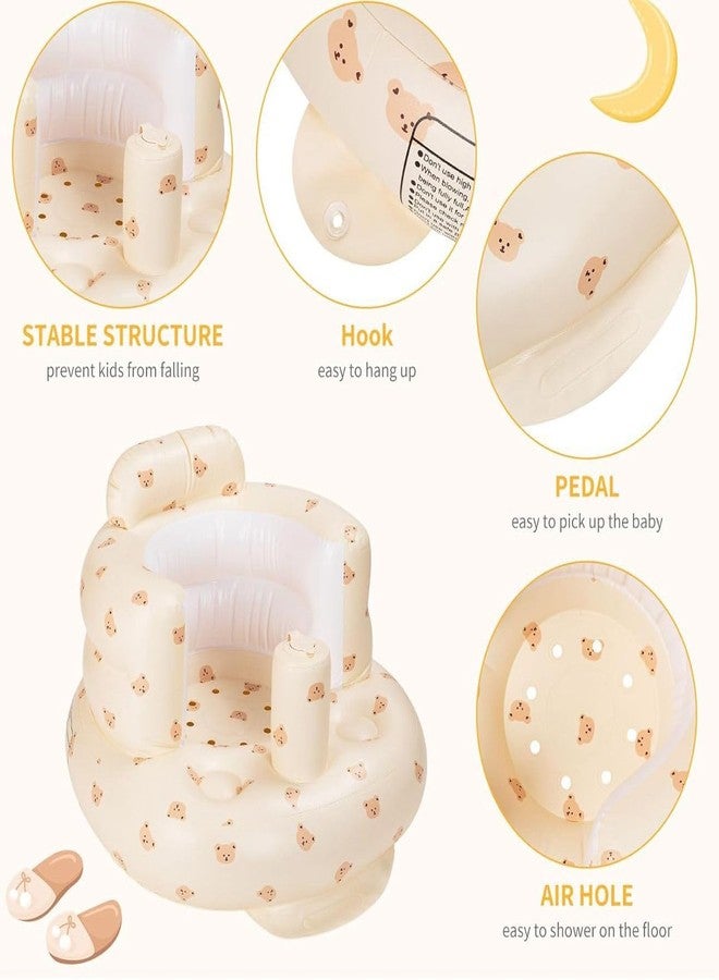 bosig®Baby Inflatable Seat for Infant Support Seat Summer Toddler Babies 3 Months Chair for Sitting Up, Baby Shower Chair Floor Seater Gifts with Chair Seat Cute Sofa Learn Stool Training Seat - Image 5