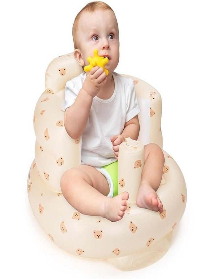 bosig®Baby Inflatable Seat for Infant Support Seat Summer Toddler Babies 3 Months Chair for Sitting Up, Baby Shower Chair Floor Seater Gifts with Chair Seat Cute Sofa Learn Stool Training Seat - Image 1