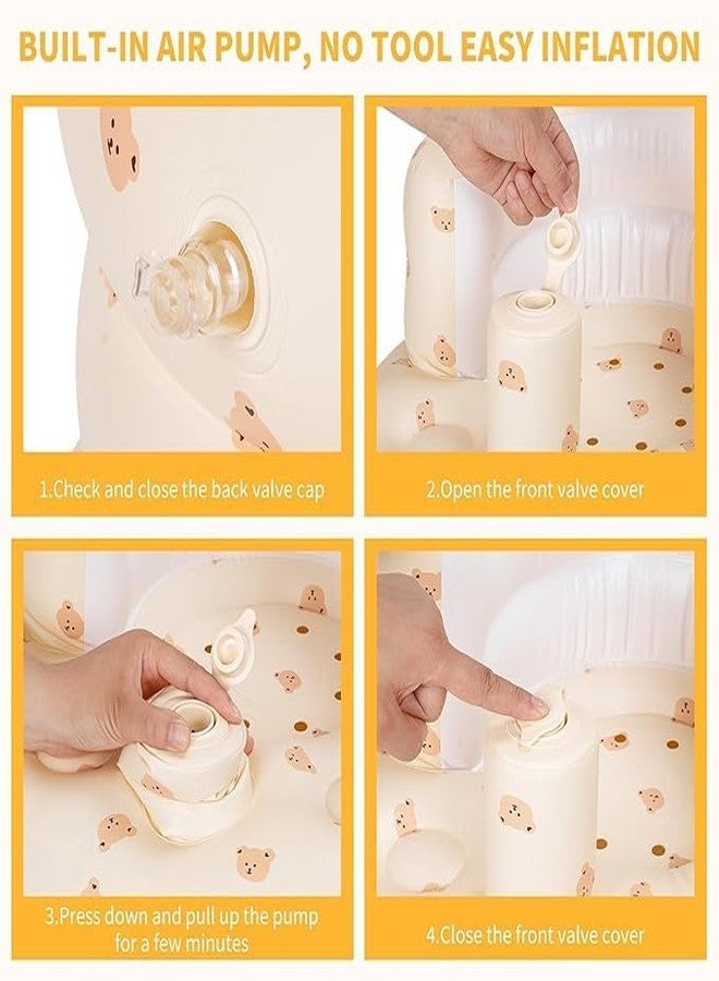 bosig®Baby Inflatable Seat for Infant Support Seat Summer Toddler Babies 3 Months Chair for Sitting Up, Baby Shower Chair Floor Seater Gifts with Chair Seat Cute Sofa Learn Stool Training Seat - Image 4