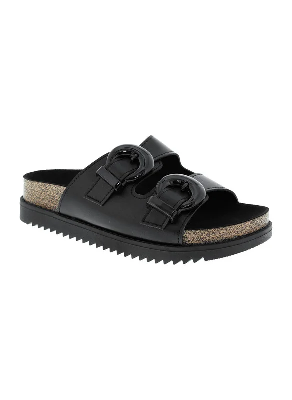 MOLECA Moleca Ladies Flat Sandals Black | Made In Brazil