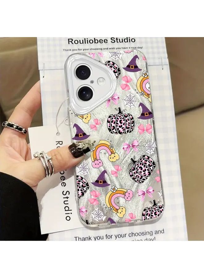 Shockproof Cute Silvery Witch Hat Phone Case Lens Protection For iPhone 13 Pro Max - Image 1