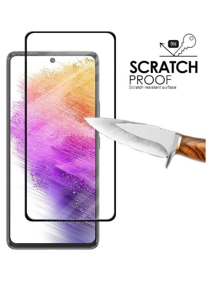 Generic (Samsung Galaxy A71/A72/A73/M51/M52) Anti-Shock HD Glass Screen Protector with Metal Frame  - Image 2