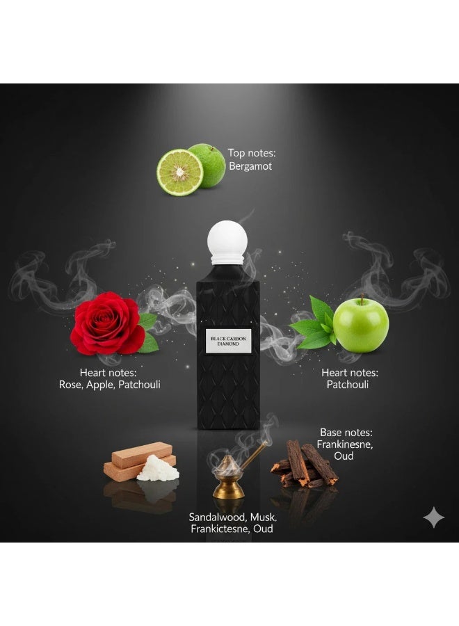 IBRAQ Black Carbon Diamond Eau de Parfum 150ml - Image 3