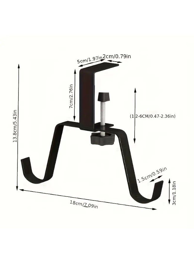 Over-the-Door Iron Hook – No-Drill Hanging Hook for Schoolbags, Handbags & Desk Side Storage - Image 5