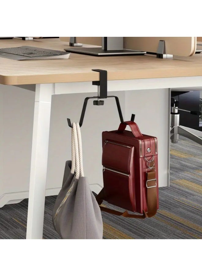 Over-the-Door Iron Hook – No-Drill Hanging Hook for Schoolbags, Handbags & Desk Side Storage - Image 1