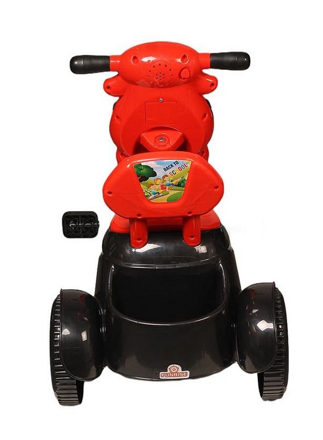 فانرايز دراجة ثلاثية العجلات للأطفال من فنرايز مزودة ببوق موسيقي وأضواء ليد، مع سلتين، ومقعد مريح ومسند للظهر، وعجلات ناعمة، ومقبض ثابت - Image 4