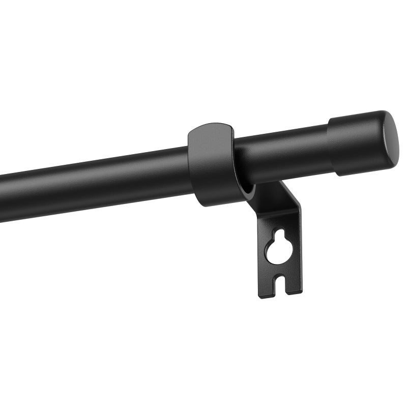 Alskarhem Black Curtain Rods for Windows 32 to 90 Inch,5/8 Inch Small Curtain Rod Set With Brackets - Image 1