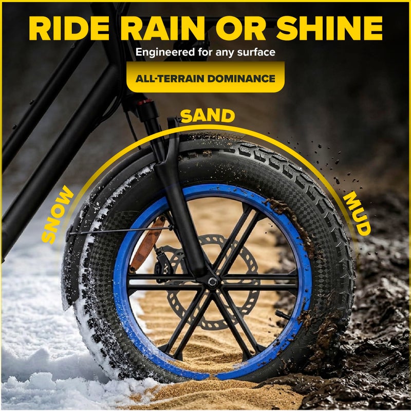 ULTRAVERSE 20x3.0 E-Bike Fat Tire - Robust, High-Performance 20inch Fat Tyre for MTB and Ebikes, Durable All-Terrain Directional Tread, Superior Density for Street & Trail Adventures-2 Units - Image 4