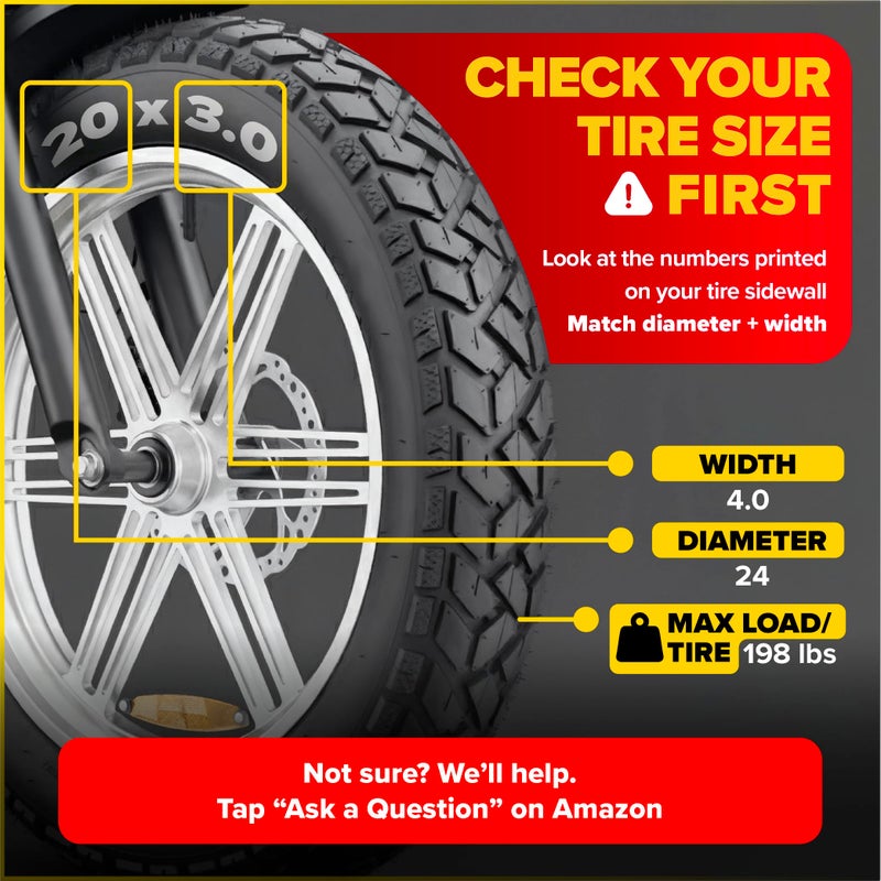 ULTRAVERSE 20x3.0 E-Bike Fat Tire - Robust, High-Performance 20inch Fat Tyre for MTB and Ebikes, Durable All-Terrain Directional Tread, Superior Density for Street & Trail Adventures-2 Units - Image 2