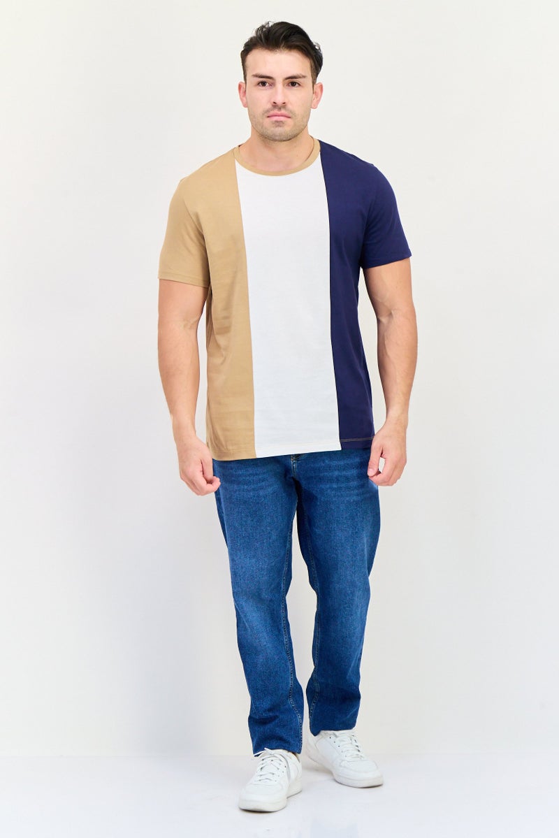 Celio Men Crew Neck Short Sleeve Colorblock T Shirt, Multicolor - Image 2