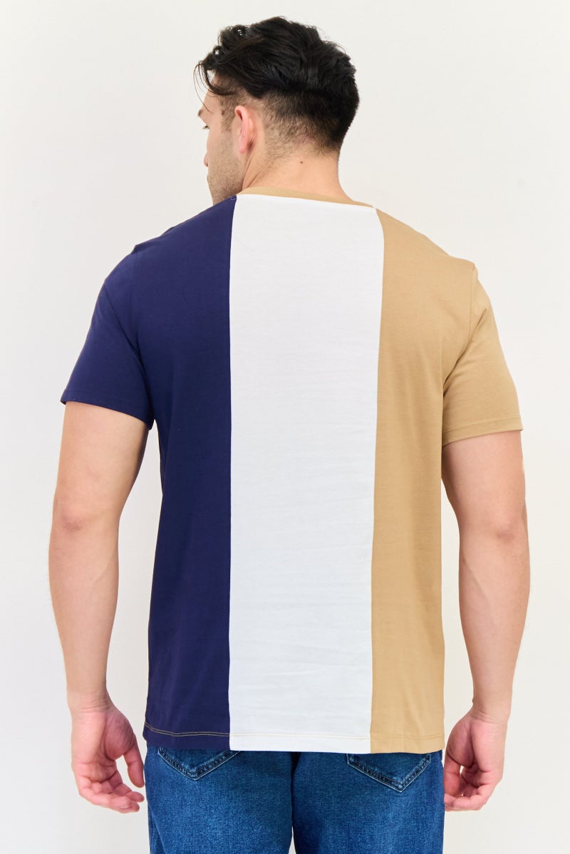 Celio Men Crew Neck Short Sleeve Colorblock T Shirt, Multicolor - Image 4