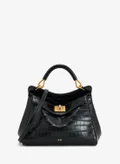 JW PEI Black croc