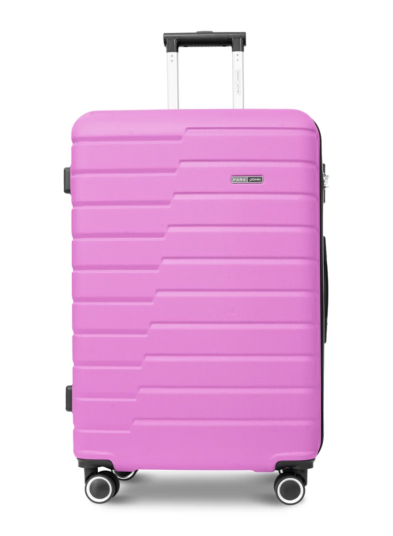 بارا جون Twinora  20-Inch Small ABS Hard Case Cabin Luggage Trolley Bag – 10kg Capacity, 8 Spinner Wheels & Lock, Pink
