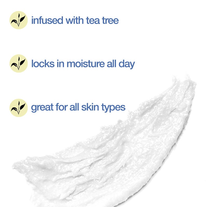 Body Prescriptions Menâ€™s Exfoliating Body Scrub â€“ Ultimate Skin Cleansing Wash in Jar with Twist-Top Lid, For All Skin Types, 21 Ounce (Pack of 1), Tea Tree - Image 3