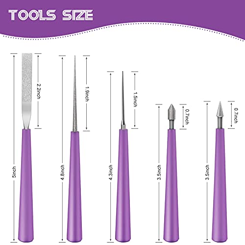 MUZHI MXRS 5 Pcs Diamond Tipped Bead Reamer Beading Hole Enlarger Tool - Image 2