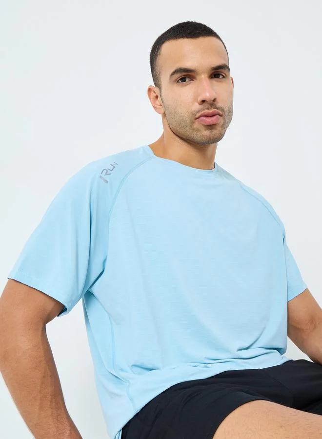 Styli Regular Fit Shoulder Print Detail Athleisure T-Shirt