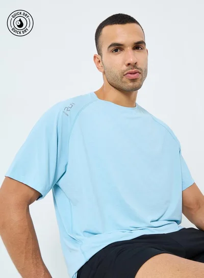 Styli Active Regular Fit Shoulder Print Detail Active T-Shirt