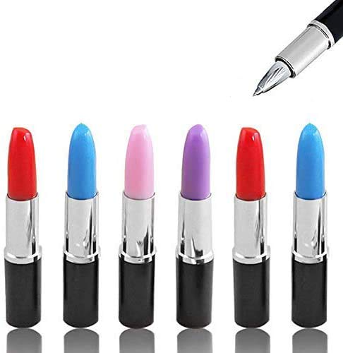 DomeStar Mini Cute Ballpoint Pen Bulk, 24 PCS Fun Novelty Lipstick Shape Ballpoint Pen Bulk, Multicolor Fancy Nice for Birthdays and Children's Parties Favors, Fun Women Girls Student Classroom Gifts - Image 1