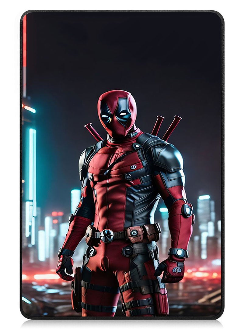 Theodor Protective Flip Case For Samsung Galaxy Tab S6 Lite 10.4 Inch 2024/2022/2020, With Trifold Stand Auto Wake Sleep Shockproof Cover Deadpool 1 - Image 1