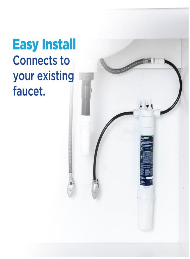 EcoPure Main Faucet Under Sink Inline Water Filtration System (EPWUFF1) | NSF Certified | Reduces Chlorine, Sediment & Cysts | No Additional Faucet Required - Image 5