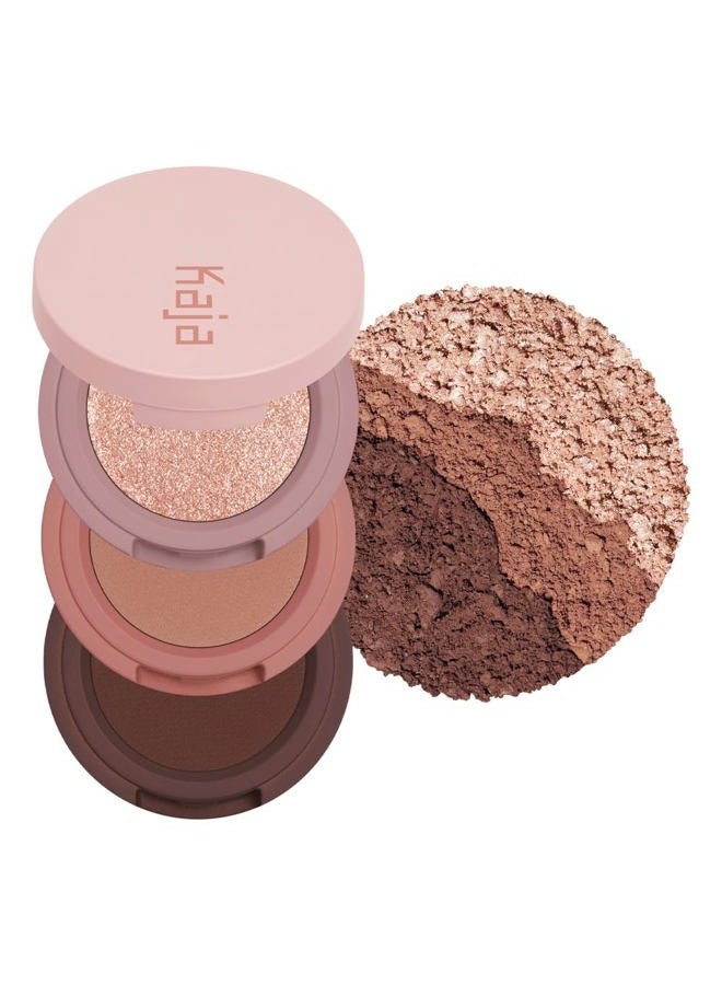 KAJA Beauty Bento Eyeshadow Trio - Chocolate Dhalia- 3 in 1 Mosaic Chrome Shimmer Matte Eye Shadow Palette - Long Lasting Blendable Pigmented Vegan Cruelty Free Compact Makeup - Image 1