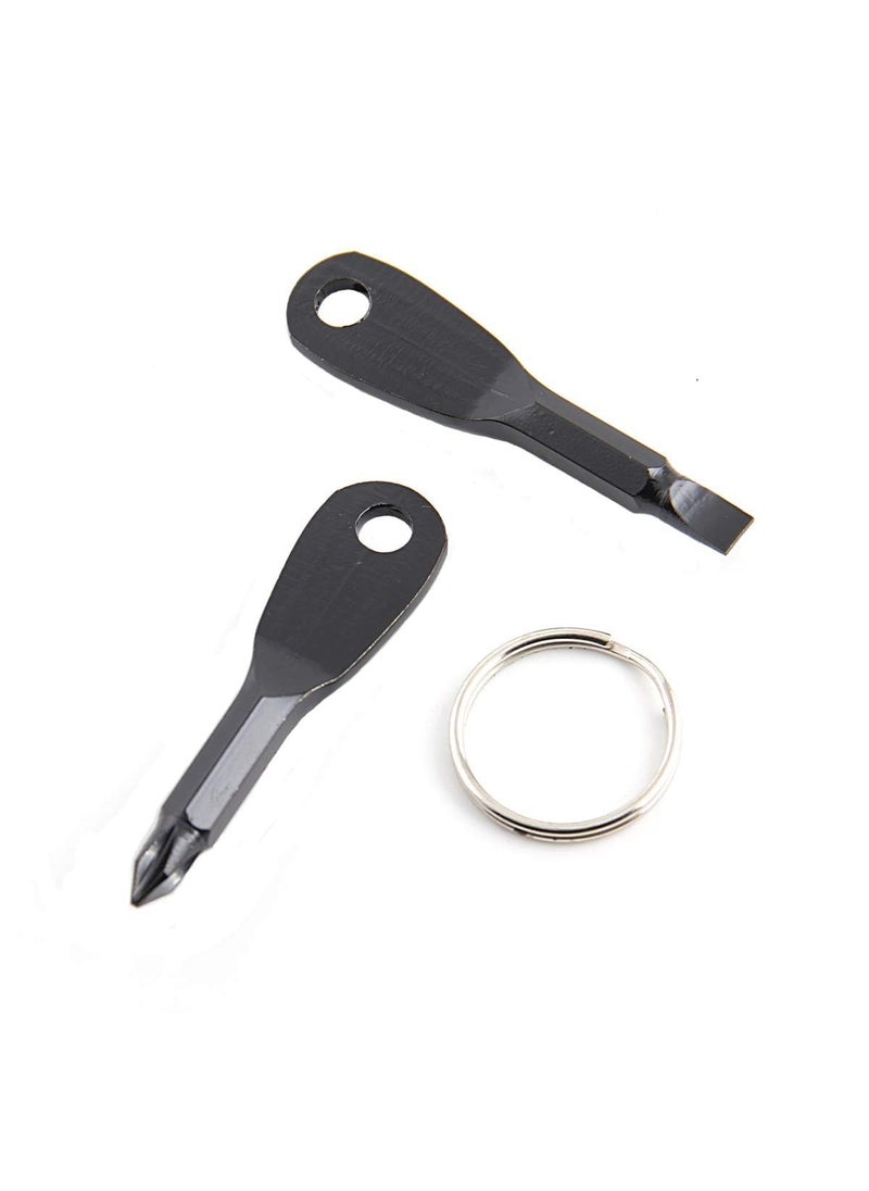 Alark Alark Stainless Steel Mini Multifunction Screwdriver Key Shape Keychain Pocket Repair Tool And Outdoor Mini Tool Wrench With Screwdriver Phillips Screwdriver Flathead Electician Hex Wrench Tool  - Image 1